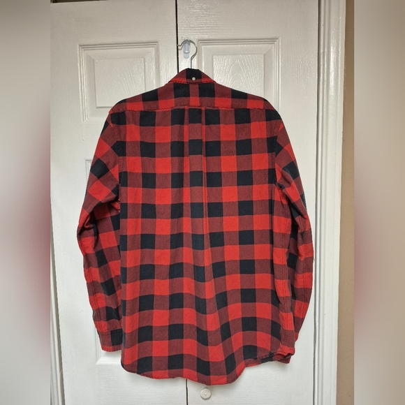 Polo Red and Black Casual Button Down Flannel Shirt - Picture 2 of 3